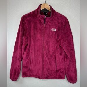 The North Face Raspberry Fleece Jacket Size Large Magenta Teddy Fleece Jacket